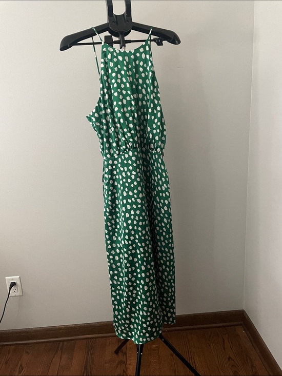 Betsey Johnson Dresses & Skirts - Betsey Johnson white polka dot and Green halter top dress